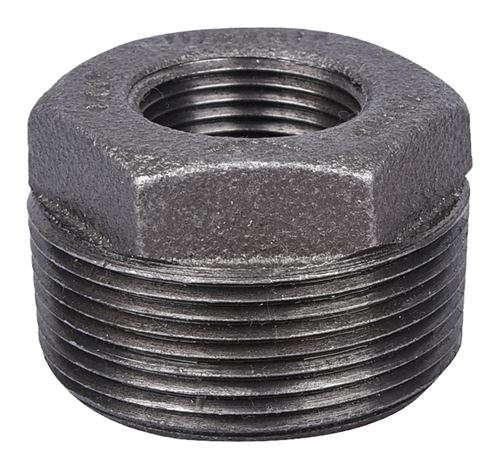 Prosource B241 40X20 Pipe Bushing, 1-1/2 x 3/4 in, MIP x FIP, Malleable Iron, SCH 40 Schedule, 300 psi Pressure