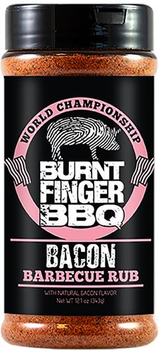 Burnt Finger Bbq OW85571 BBQ Rub, Bacon, 12.1 oz, Bottle