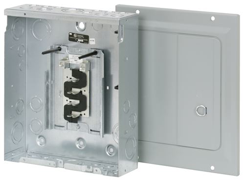 Cutler-Hammer BR BR816L125SDP Load Center, 125 A, 8 -Space, 16 -Circuit, Main Lug, NEMA 1 Enclosure, Light Gray