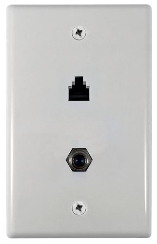 Amerelle VW6ERG6W Wallplate, White, Flush Mounting, Pack of 4