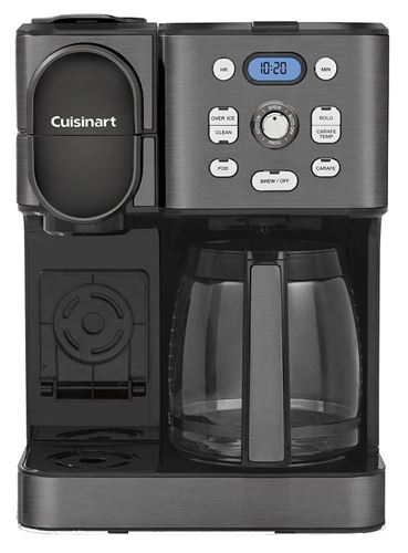 Cuisinart Coffee Center SS-16BKS 2-in-1 Coffeemaker, 12 Cups Capacity, 1200 W, Plastic, Black/Stainless Steel