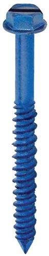 Cobra Anchors 683J Screw, 1/4 in Thread, 2-3/4 in L, Hex, Socket Drive, Steel, Fluorocarbon-Coated, 25 PK