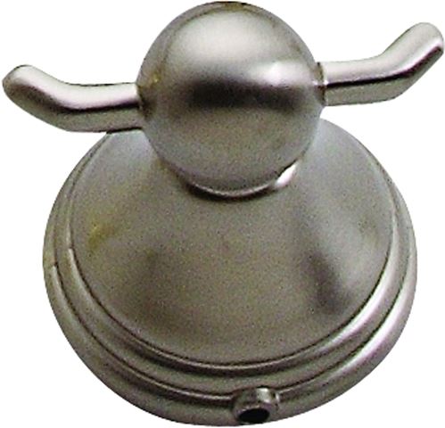 Boston Harbor L9353-13-12 Double Robe Hook, 2-Hook, Zinc, Brushed Nickel, Wall Mounting