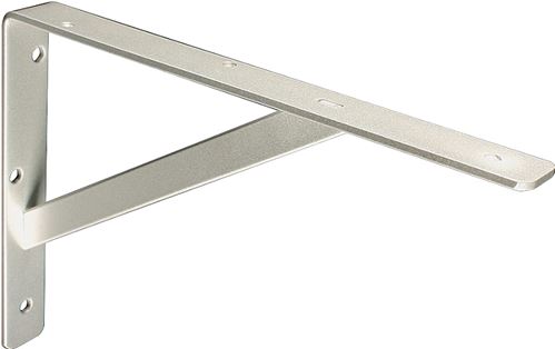 Knape & Vogt 208 TI 300 Shelf L-Bracket, 12 in L, Steel, Titanium