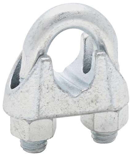 National Hardware 3230BC Series N248-336 Wire Cable Clamp, 5/8 in Dia Cable, 6 in L, Malleable Iron, Zinc