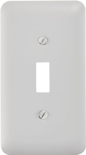 Amerelle 935TW Wallplate, 5 in L, 2-13/16 in W, 1 -Gang, Steel, White