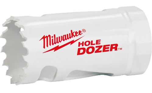 Milwaukee Hole Dozer 49-56-0237 Hole Saw, 4-3/4 in Dia, 1-5/8 in D Cutting, 5/8-18 Arbor, 3 TPI