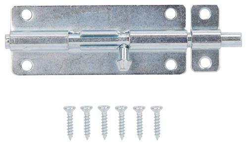 ProSource 20487ZCB-PS Barrel Bolt, 0.31 Dia in Bolt Head, 5 in L Bolt, Steel, Zinc Plated