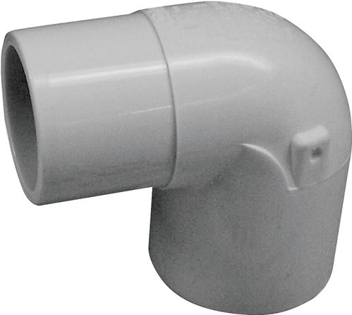 IPEX 435549 Street Pipe Elbow, 2 in, Spigot x Socket, 90 deg Angle, PVC, White, SCH 40 Schedule, 150 psi Pressure