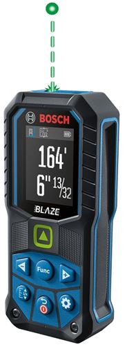 Bosch BLAZE GLM165-25G Laser Measure, Functions: Real-Time Length, Distance, Area, Volume, Indirect Measurements