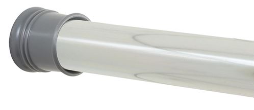 Zenna Home TwistTight Series 506S/505S Shower Rod, 72 in L Adjustable, 1-1/4 in Dia Rod, Steel, Chrome