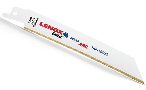 Lenox Gold 21072624GR Reciprocating Saw Blade, 3/4 in W, 6 in L, 24 TPI, HSS Cutting Edge