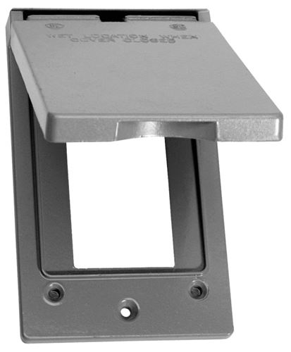 BWF 511V-1 Cover, 4-9/16 in L, 2-13/16 in W, Metal, Gray, Powder-Coated