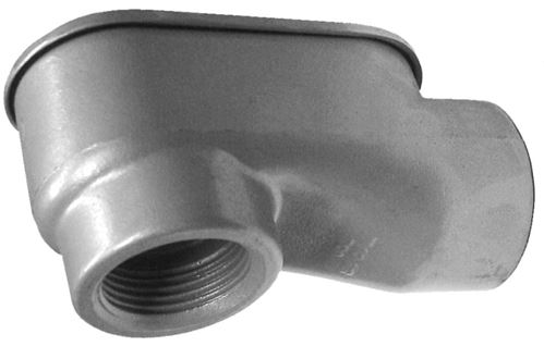 BWF 501V Service Entrance Elbow, 3/4 in Hub, Threaded, Aluminum, Gray, Powder-Coated