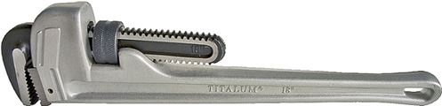 Superior Tool 04818 Pipe Wrench, 2-1/2 in Jaw, 18 in L, Straight Jaw, Aluminum, Epoxy-Coated