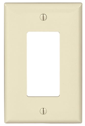 Eaton Wiring Devices PJ26LA Wallplate, 4.87 in L, 3.12 in W, 1 -Gang, Polycarbonate, Light Almond, High-Gloss, Pack of 20