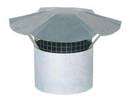 Imperial GV0598 Rain Cap with Arrestor, 6 in Dia, Galvanized Steel