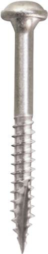 Kreg SML-F125 - 100 Pocket-Hole Screw, #7 Thread, 1-1/4 in L, Fine Thread, Maxi-Loc Head, Square Drive, Carbon Steel, 100/PK