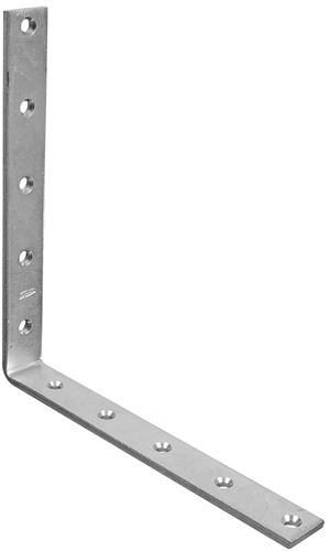 National Hardware 115BC Series N220-186 Corner Brace, 10 in L, 1-1/4 in W, 10 in H, Steel, Zinc, 1/4 Thick Material