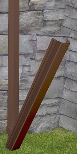 Frost King GWS3B PALLET Downspout Extender, 6 ft L Extended, Plastic, Brown, For: 2 x 3 in and 3 x 4 in Downspouts