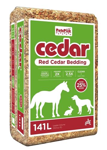 PetsPick 2.0P5PT55 Livestock Bedding, Cedar, Red