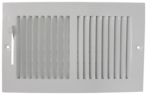 ProSource BB10X6W Baseboard Register, 11-3/4 in L, 7-3/4 in W, 50 deg Air Deflection, Steel, White