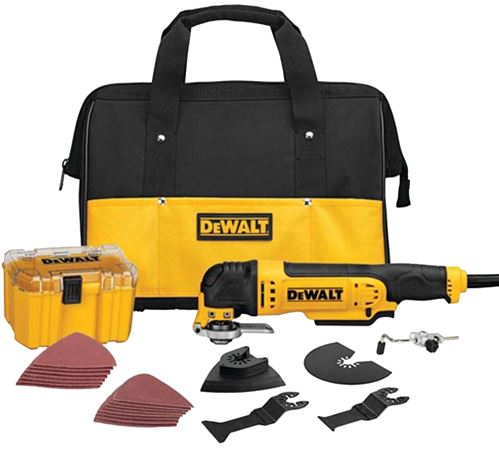 DeWALT DWE315K Oscillating Multi-Tool Kit, 3 A, 0 to 22,000 opm, 1.6 deg Oscillating