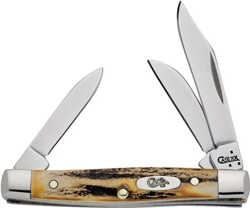 CASE 178 Folding Pocket Knife, 2 in Clip, 1-1/2 in Sheep Foot, 1.49 in Pen L Blade, 3-Blade