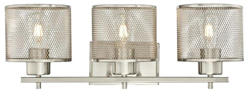 Westinghouse Morrison Series 63276 Indoor Wall Fixture, 3-Lamp, LED Lamp, Brushed Nickel Fixture