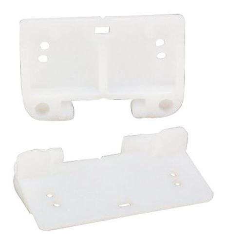 US Hardware WP-8814C Drawer Guide, Plastic, White, 2/CD, Pack of 6