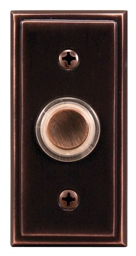 Heath Zenith SL-716-00 Pushbutton, Wired, Metal, Oil-Rubbed Bronze, Lighted