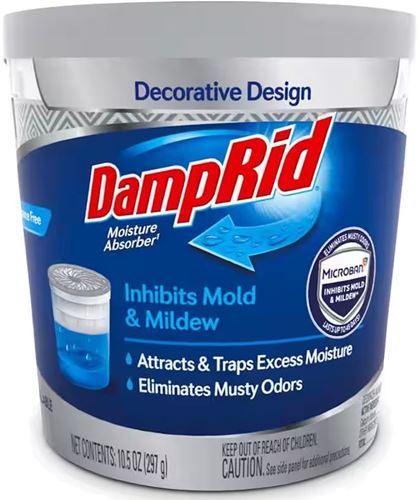 DampRid FG01K Moisture Absorbing System, 10.5 oz Pail, Solid, Odorless