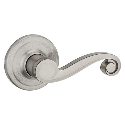 Kwikset Signature Series 720LL15CP Passage Lever, Non-Locking Lock, Satin Nickel, Zinc, Residential, Reversible Hand