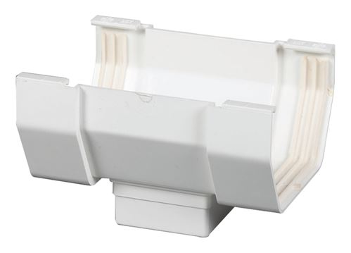 Amerimax T0506 Contemporary Center Outlet, 5 in Gutter, Vinyl, White