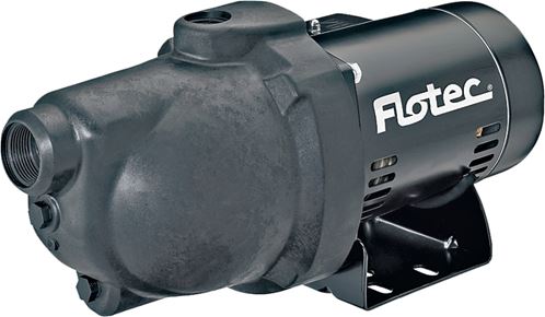 Flotec FP4012-10 Jet Pump, 9.4 A, 115/230 V, 0.5 hp, 1-1/4 in Suction, 1 in Discharge Connection, 25 ft Max Head, 8 gpm