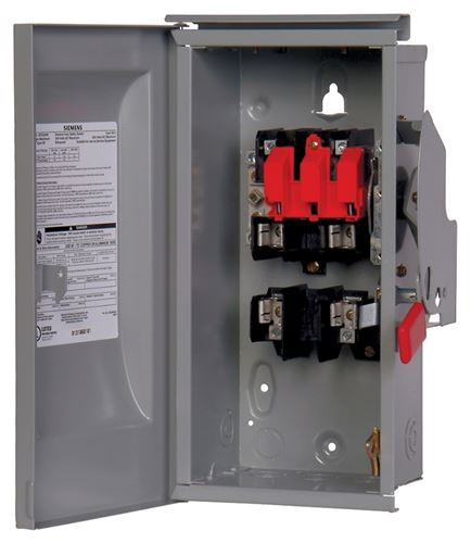 Siemens LF211NU Safety Switch, 2 -Pole, 30 A, 240 V, Lug Terminal