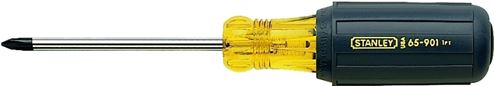 Stanley 65-901 Screwdriver, #1 Drive, Phillips Drive, 6-3/4 in OAL, 3 in L Shank, Vinyl Grip Handle