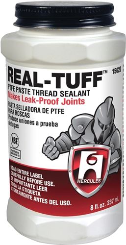 Hercules Real-Tuff 15615 Thread Sealant, 4 oz, Can, Paste, White