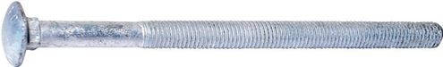 Midwest Fastener 05530 Carriage Bolt, 1/2-13 in Thread, NC Thread, 8 in OAL, 2 Grade