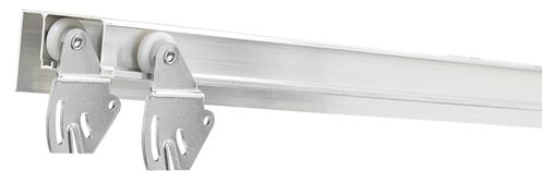 RENIN BP0022F-07200-AL Hardware and J-Track Set, 72 in L Track, Aluminum, For: Bypass Door