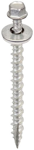 Acorn International SW-MW143G250 Screw, 3 in L, High-Low Thread, Hex Drive, Type 17 Point, Galvanized, 250/BAG