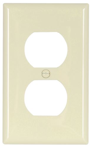 Eaton Wiring Devices 5132LA Receptacle Wallplate, 4-1/2 in L, 2-3/4 in W, 1 -Gang, Nylon, Light Almond, High-Gloss, Pack of 15