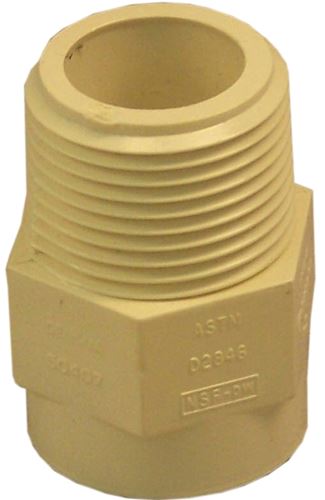 NIBCO T00070D Pipe Adapter, 3/4 in, Slip x MIP, CPVC, SCH 40 Schedule