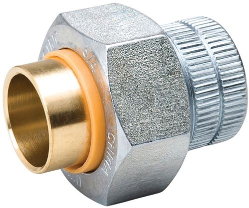B & K 168-005NL Pipe Union, 1 in, FIP x Sweat, Brass, 250 psi Pressure