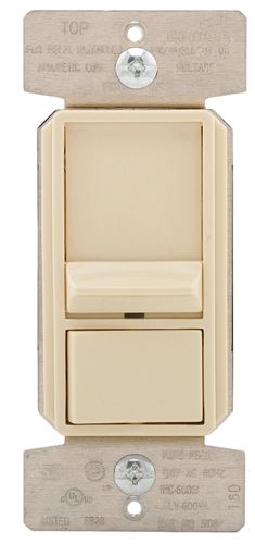 Eaton SUL06P-LA-KB-L Slide Dimmer, 277 V, 2-Gang, Light Almond