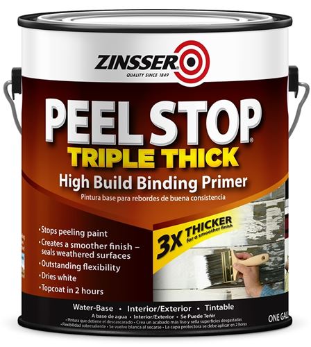 Zinsser 260924 Triple-Thick Primer, Flat/Matte, White, 1 gal