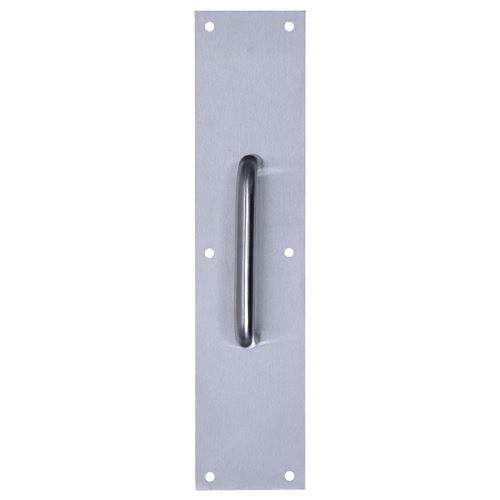 Tell Manufacturing DT100067 Door Pull Plate, 3-1/2 in W, Stainless Steel, Satin