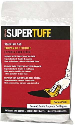 Trimaco SuperTuff 10101 Staining Pad with Gloves, 4-3/4 in L, 3-3/4 in W