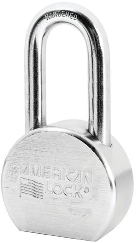 American Lock A701D Padlock, Keyed Different Key, Open Shackle, 7/16 in Dia Shackle, Boron Steel Shackle, Steel Body
