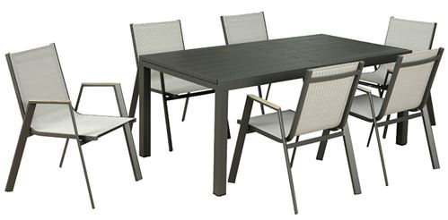 Pacific Casual LLC 223-MM19-185-7D Key Largo Sling Dining Set, 7 Pc